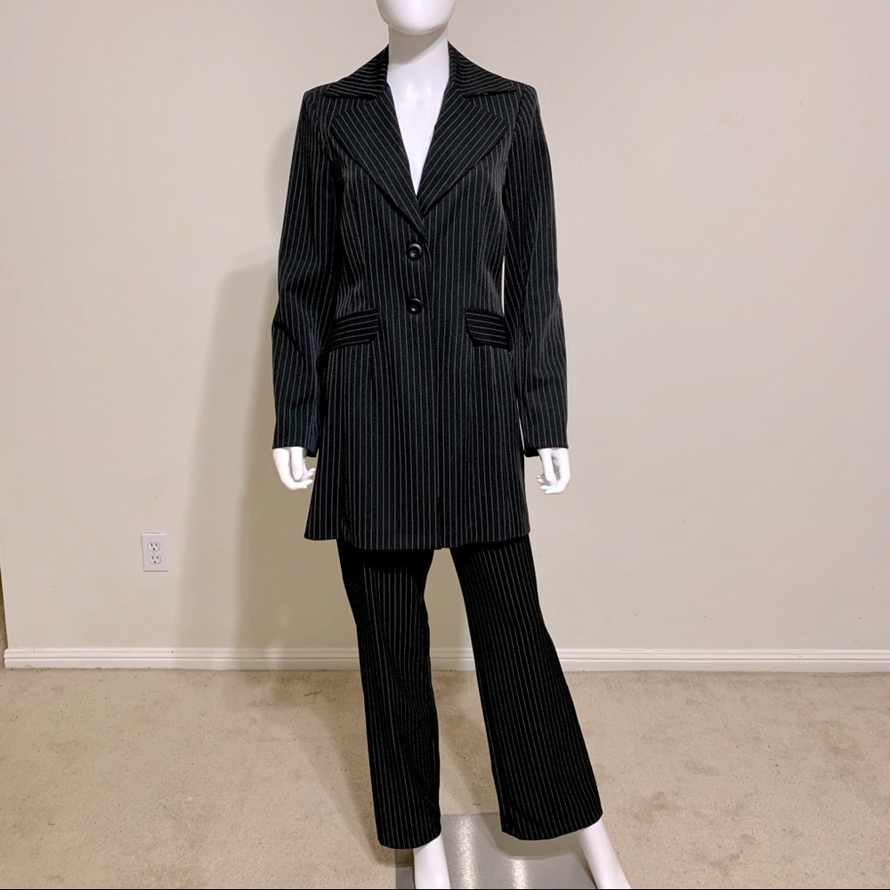 A-List black Pinstripe pantsuit